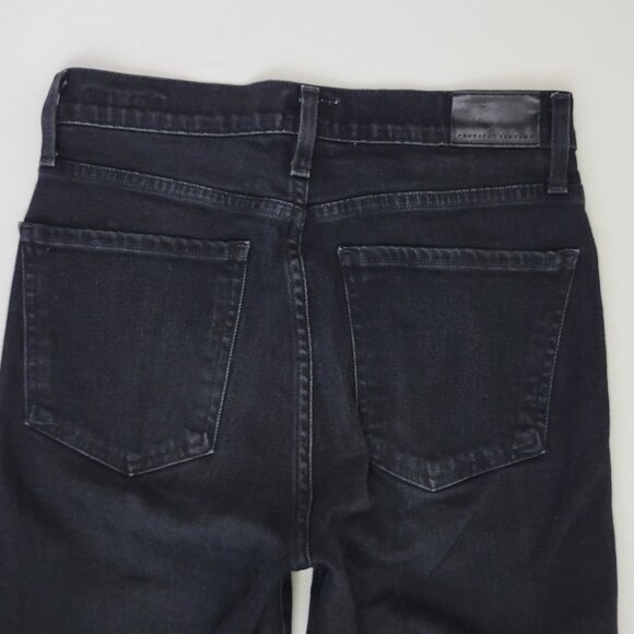 COH Olivia High Rise Exposed Button Slim Ankle Jean in Licorice Black - Picture 5 of 13